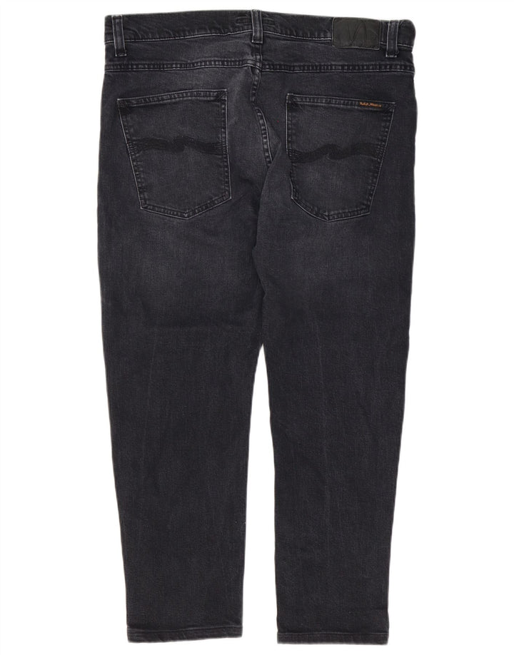 Мужские узкие джинсы Nudie W34 L28, черный хлопок