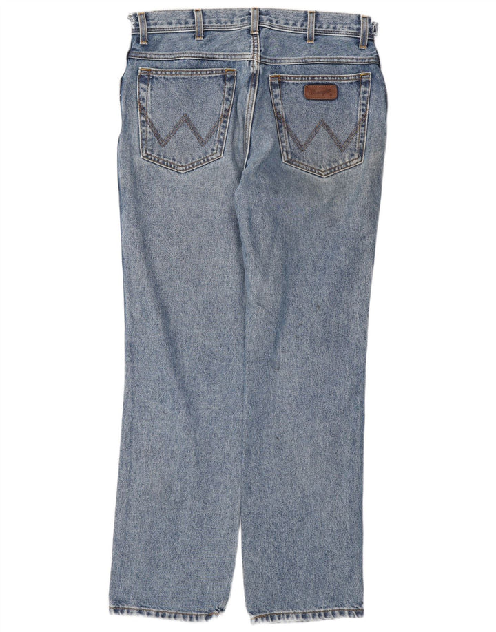 Мужские прямые джинсы Wrangler стандартного кроя W34 L32, синие, хлопок