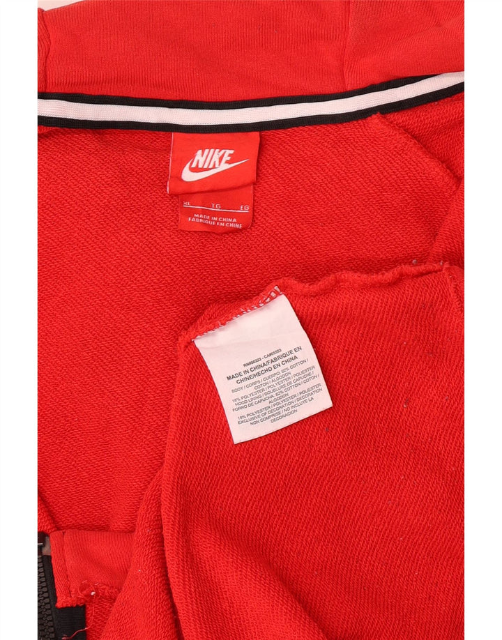 Мужской свитер с капюшоном на молнии NIKE XL, красный хлопок