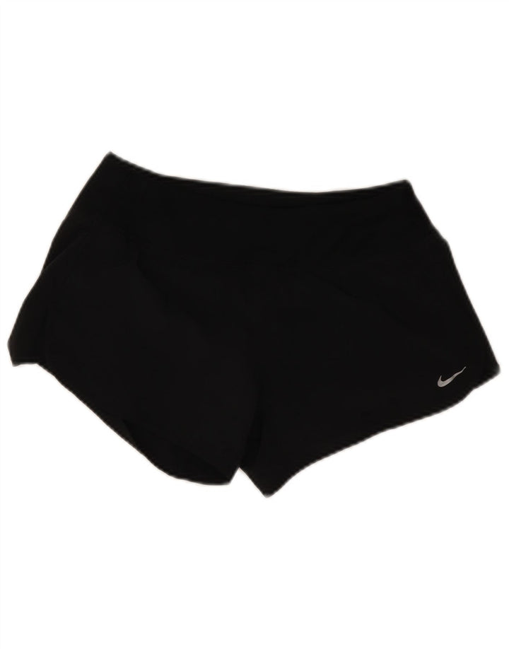 Женские спортивные шорты Nike Dri Fit UK 10, маленькие черные из полиэстера