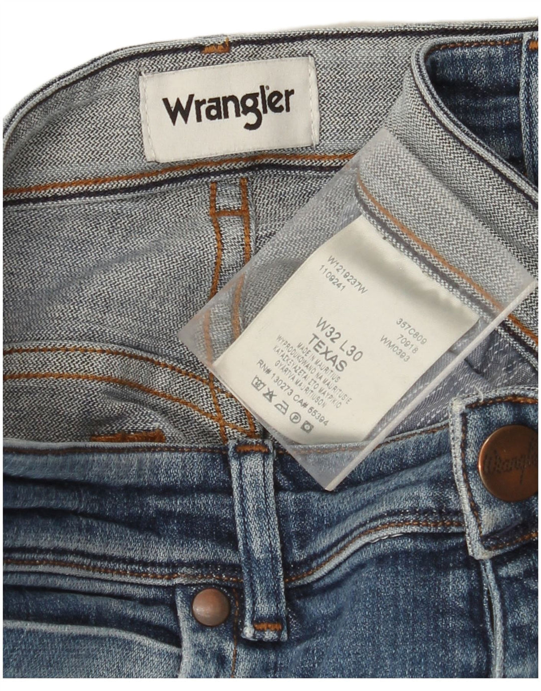 Мужские прямые джинсы WRANGLER Texas W32 L30, синий хлопок