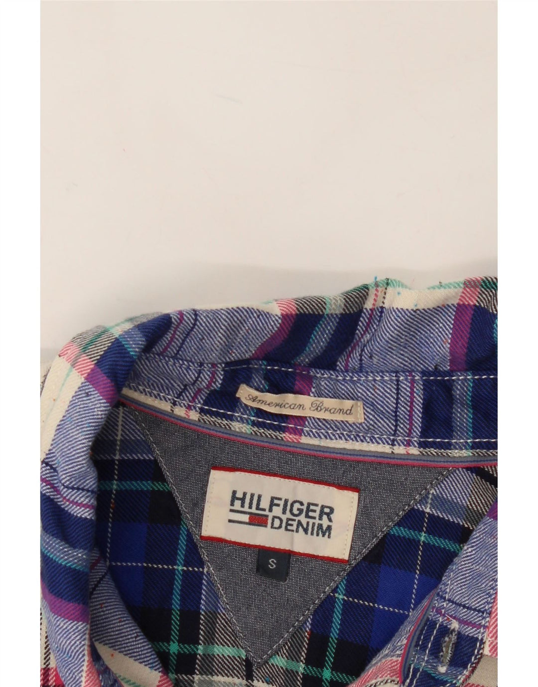 TOMMY HILFIGER Mens Flannel Shirt Small Multicoloured Check Cotton Vintage Tommy Hilfiger and Second-Hand Tommy Hilfiger from Messina Hembry 