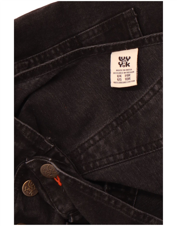 Женский комбинезон LUCY & YAK Джинсы UK 14, большие W38 L28, черный хлопок