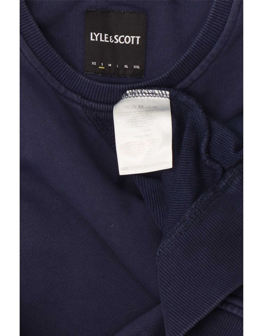 Мужской свитшот Lyle & Scott, маленький темно-синий хлопковый джемпер