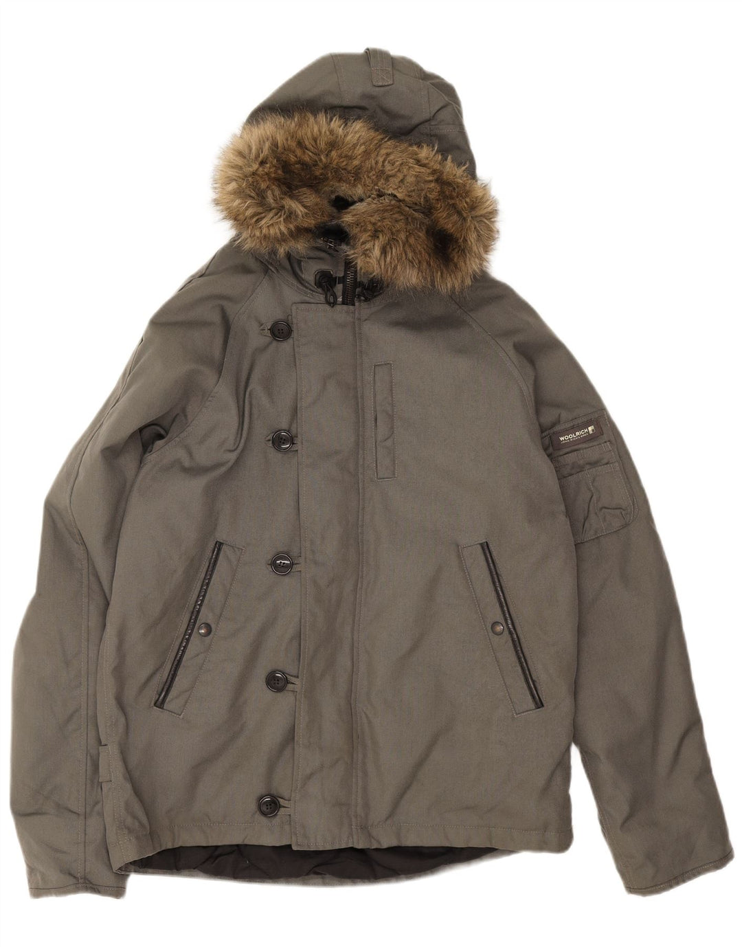 Мужская ветровка с капюшоном Woolrich UK 40, большая серая