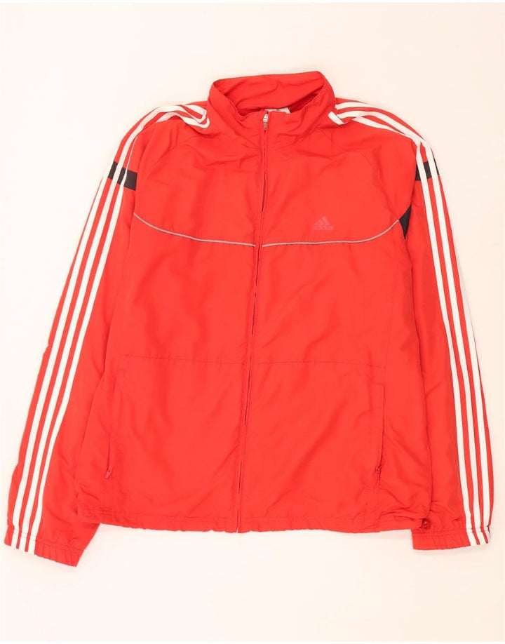 Мужская дождевик ADIDAS UK 46/48 XL, красный полиэстер с цветными блоками