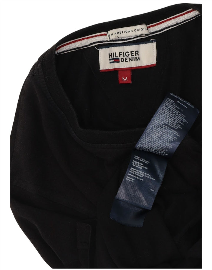 Мужская футболка Tommy Hilfiger из хлопка среднего размера, черная