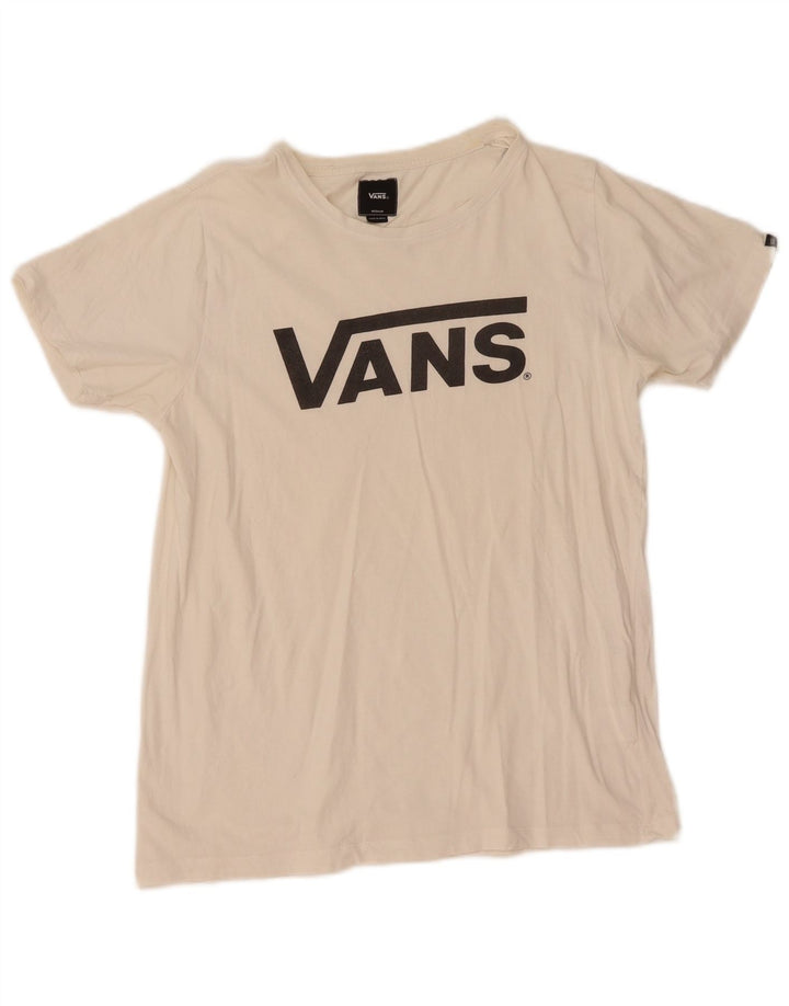 Женская футболка с рисунком Vans Top UK 12, средний белый хлопок, белый цвет
