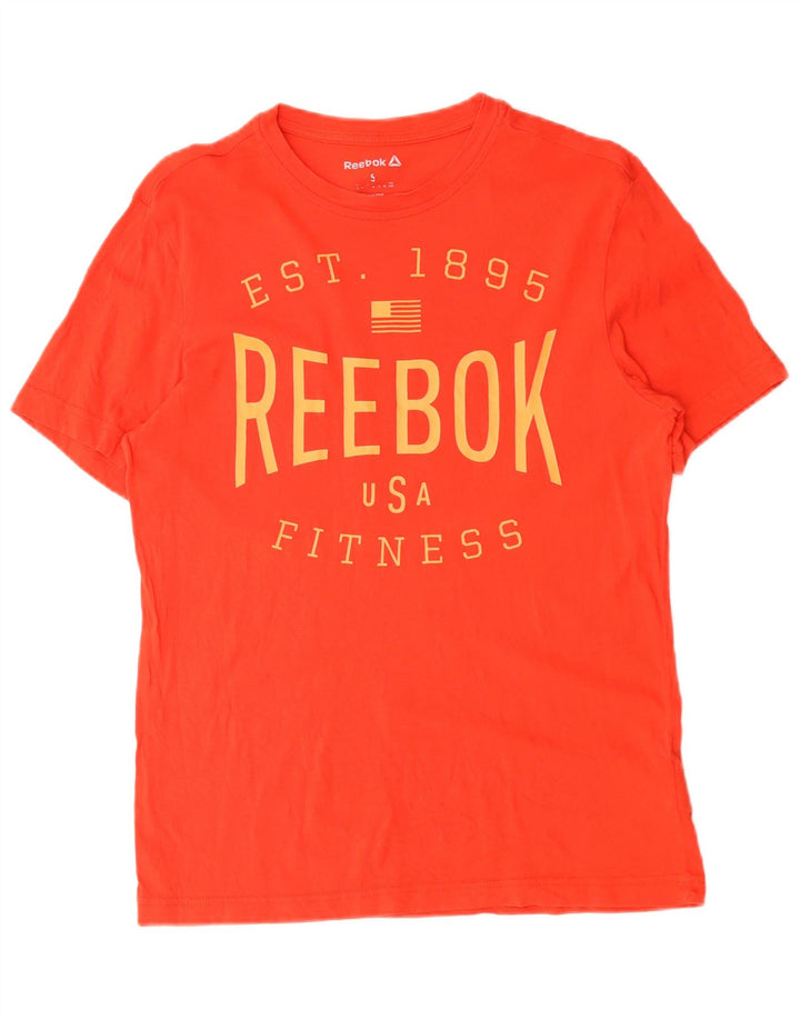 Мужская футболка с рисунком Reebok, маленький красный хлопок
