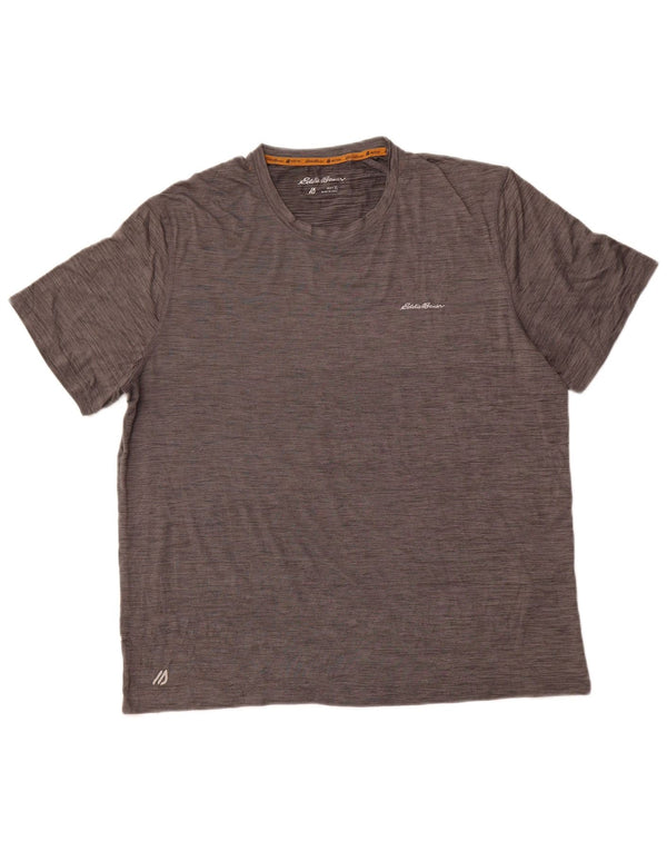 EDDIE BAUER Mens T-Shirt Top XL Grey Flecked