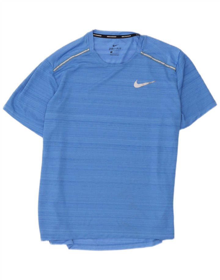 Мужская футболка Nike Dri Fit из полиэстера в большую синюю полоску