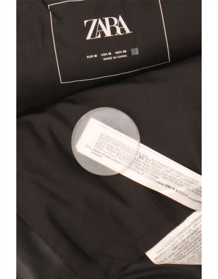 Женский утепленный жилет Zara UK 14, средний черный полиэстер