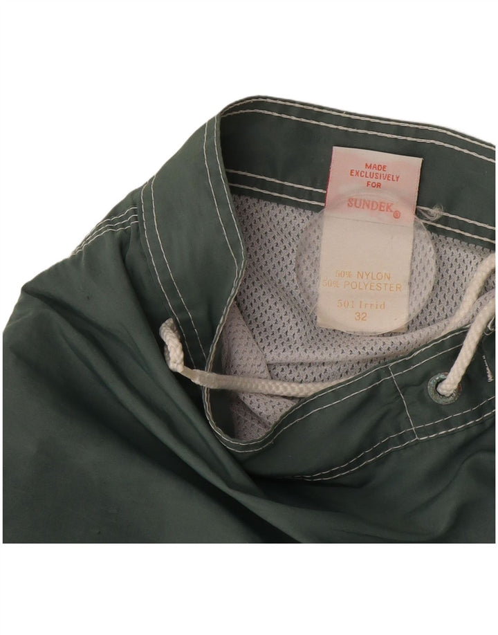 Sundek Мужские шорты для плавания, нейлон среднего зеленого цвета с цветными блоками