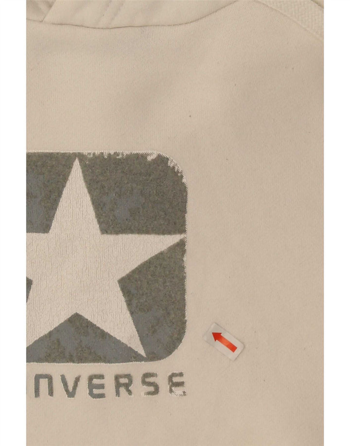 Мужской джемпер с капюшоном Converse с рисунком, средний, белый, хлопковый