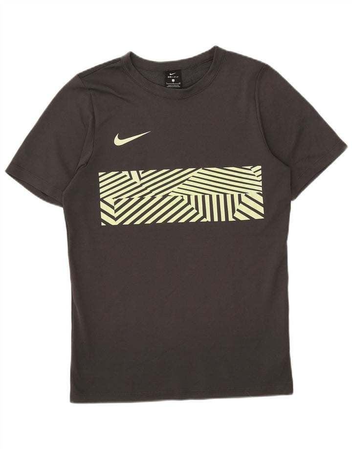 Мужская футболка NIKE Dri Fit с графическим рисунком, маленький серый полиэстер