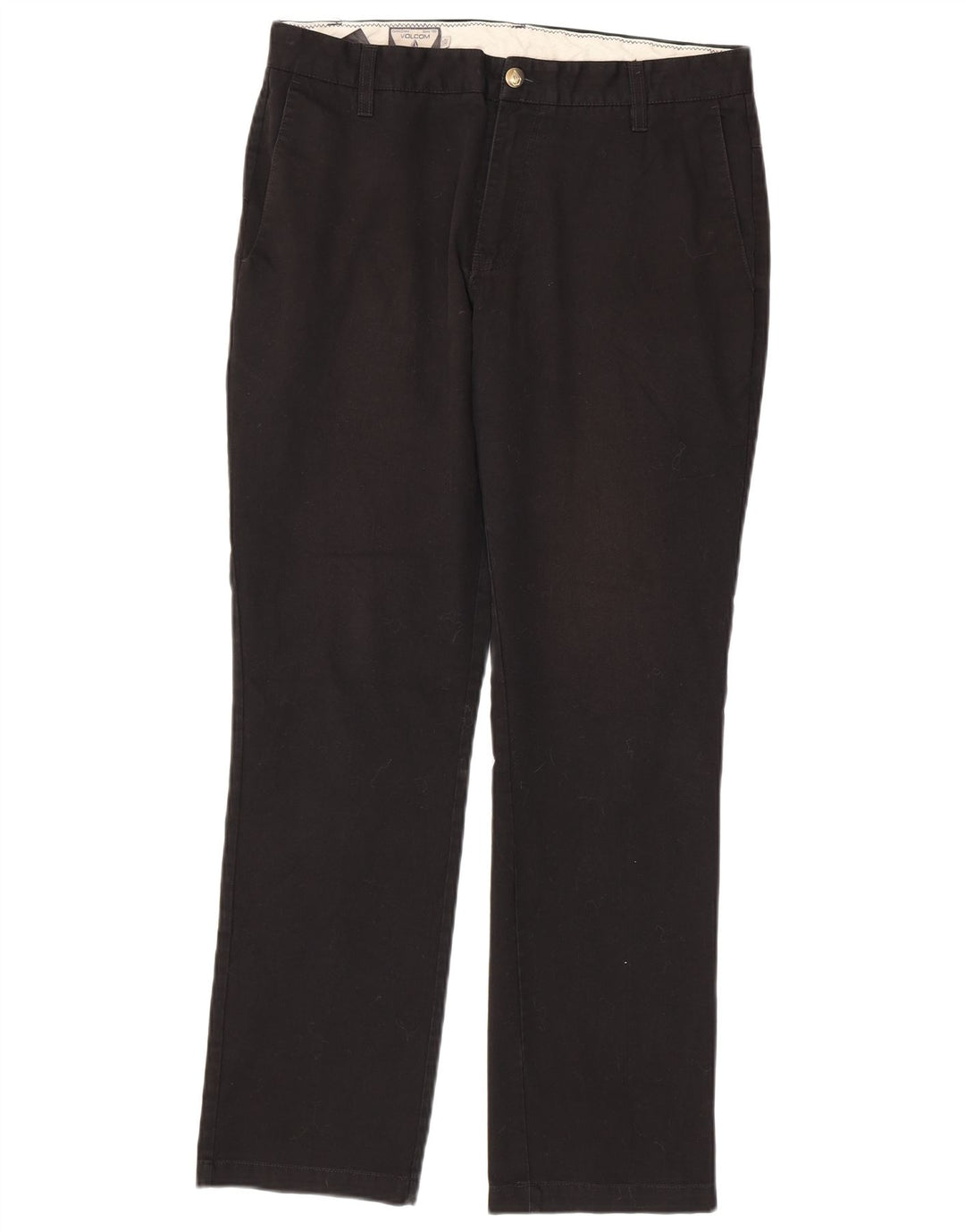 Мужские прямые брюки-чиносы Volcom W32 L30, черные, хлопковые