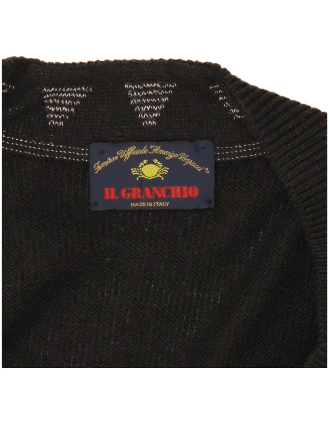 Мужской кардиган Il Granchio XL, черный с геометрическим узором