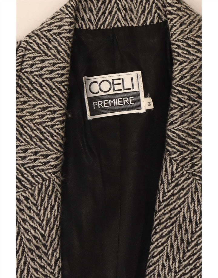 Женский пиджак на двух пуговицах Coeli Premiere IT 44, средний серый с узором «в елочку»