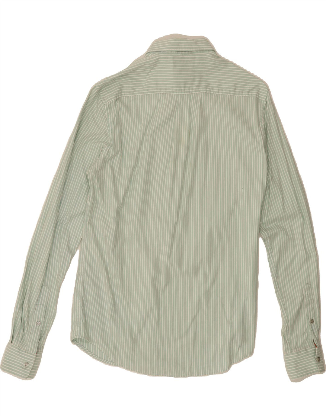 SUPERDRY Mens Regular Fit Shirt Small Green Striped Cotton Vintage Superdry and Second-Hand Superdry from Messina Hembry 