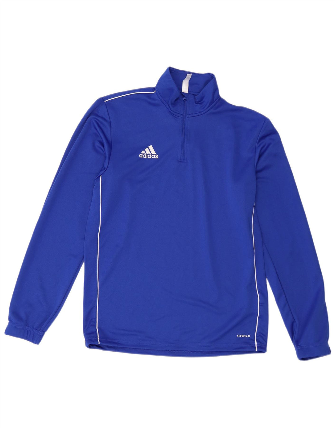 Мужской пуловер с воротником на молнии Adidas Aeroready, спортивный костюм, средний синий полиэстер