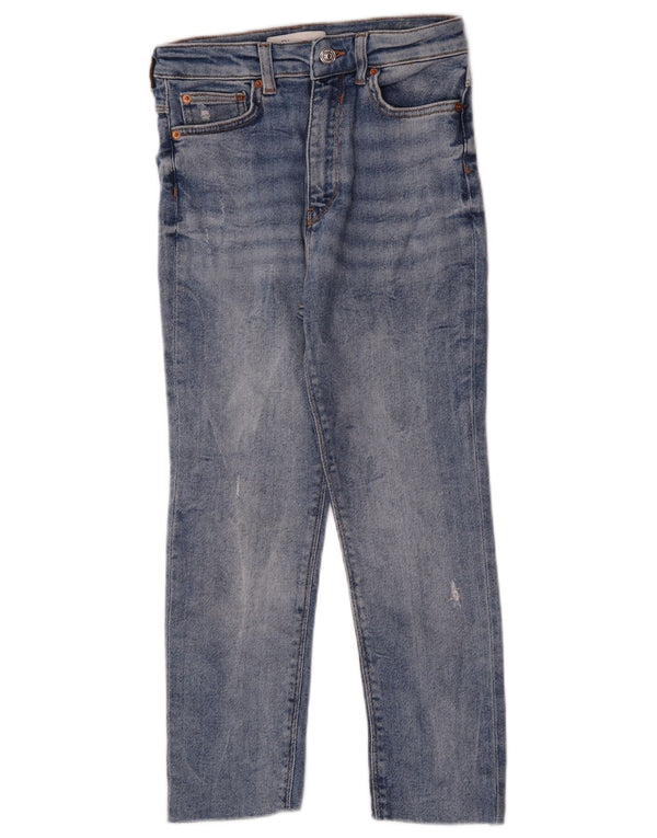 Женские узкие джинсы-капри Zara EU 36 XS W26 L22 синие