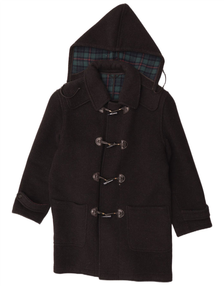 Мужской дафлкот с капюшоном Pierre Cardin IT 48 Medium Black Check Wool