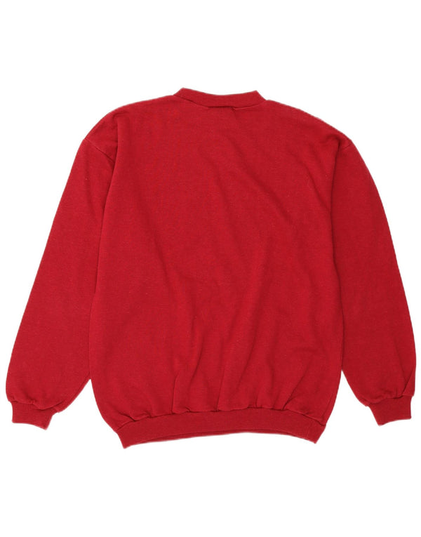 Женский свитер с рисунком VINTAGE, джемпер UK 14, средний бордовый хлопок, хлопок