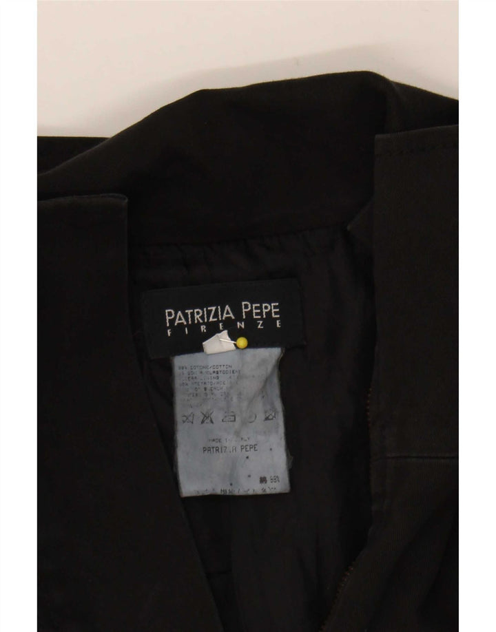 Patrizia Pepe Женская куртка в стиле милитари IT 42 Средний Черный Хлопок