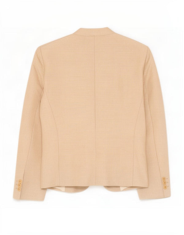 Zara Womens 1 Button Blazer Jacket UK 12 Medium Beige