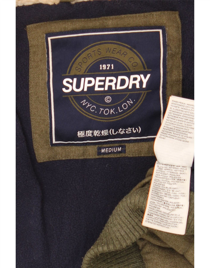 Женская утепленная куртка Superdry с капюшоном UK 14, средний хаки, зимняя