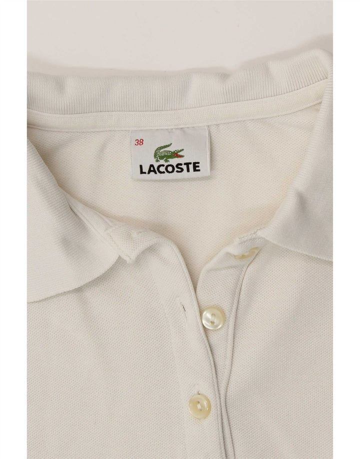 Женская рубашка поло Lacoste, размер 38, средний белый