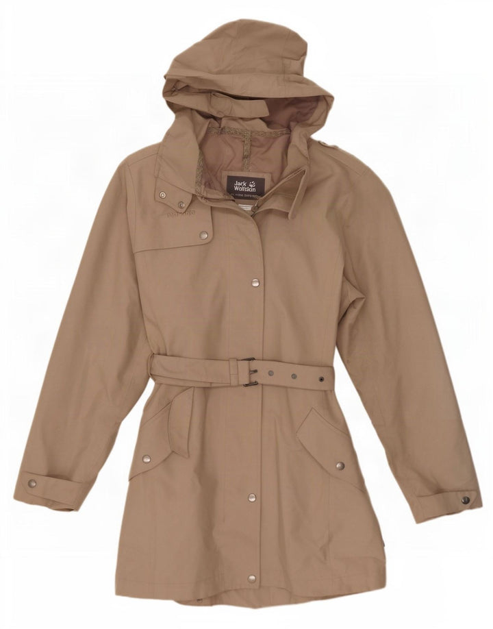 Женский тренч с капюшоном Jack Wolfskin, Великобритания, 8/10, маленький, бежевый, полиэстер