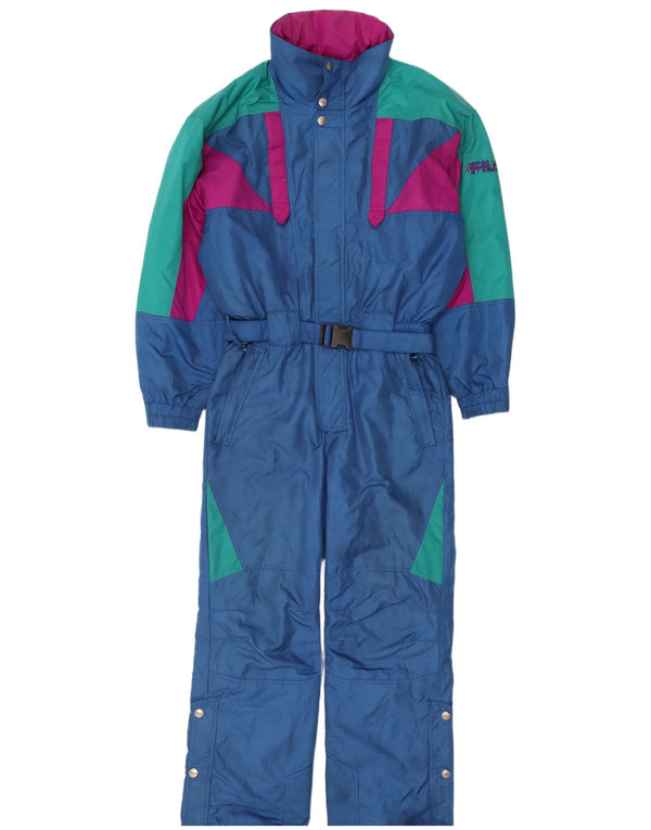 Fila Мужской лыжный комбинезон с капюшоном IT 48 Средний синий полиэстер с цветными блоками