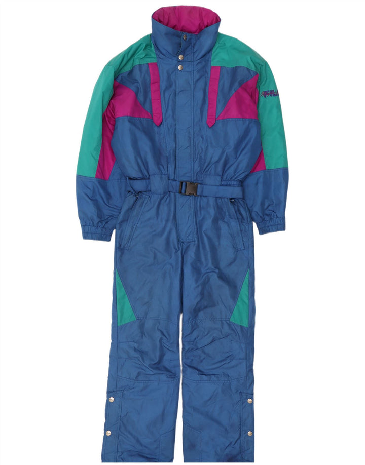 Fila Мужской лыжный комбинезон с капюшоном IT 48 Средний синий полиэстер с цветными блоками