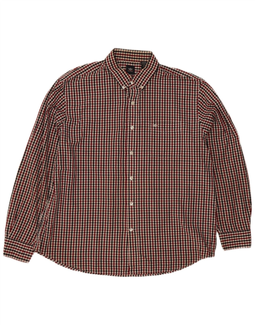Мужская рубашка Dockers XL из хлопка в красную клетку