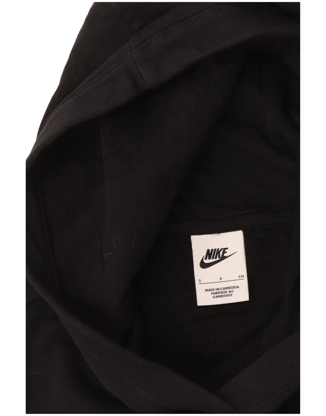 Женский укороченный джемпер с капюшоном большого размера Nike UK 10, маленький черный