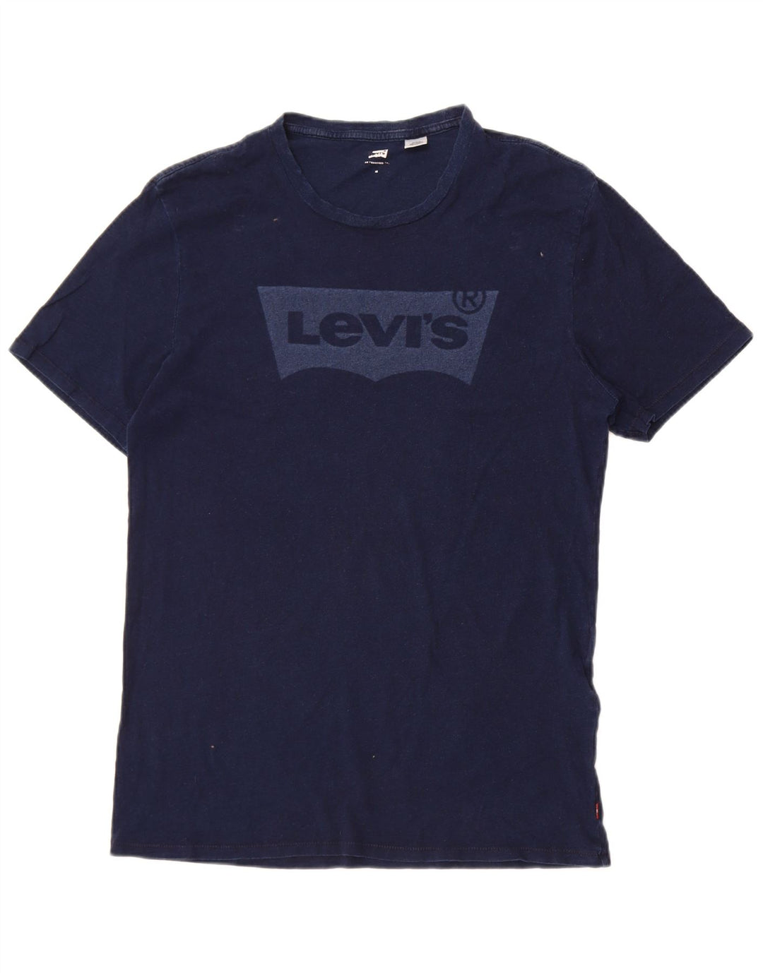 Мужская футболка с рисунком Levi's, топ среднего размера, темно-синий, хлопок