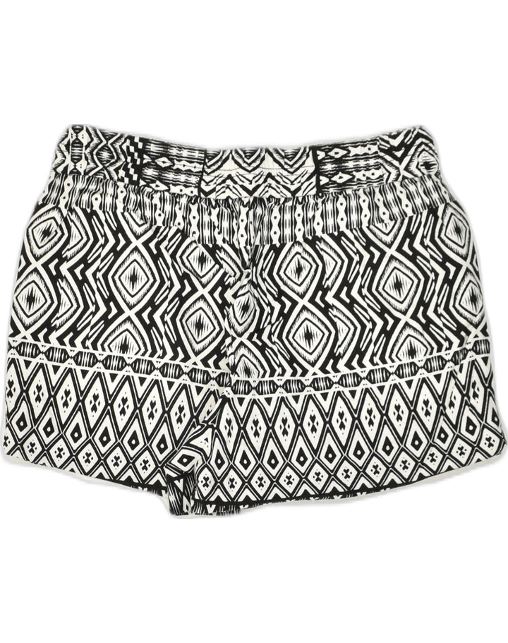 J. CREW Womens Casual Shorts W28 Medium  Black Geometric Cotton Ethnic | Vintage J. Crew | Thrift | Second-Hand J. Crew | Used Clothing | Messina Hembry 