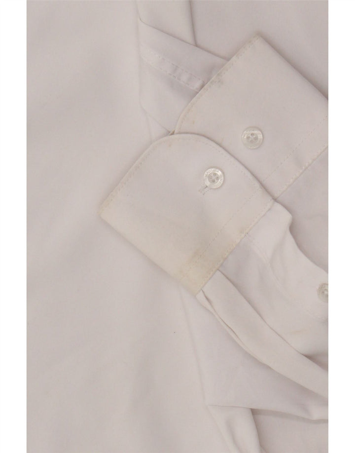 Мужская рубашка узкого кроя Nautica, размер 17 1/2 XL, белый полиэстер