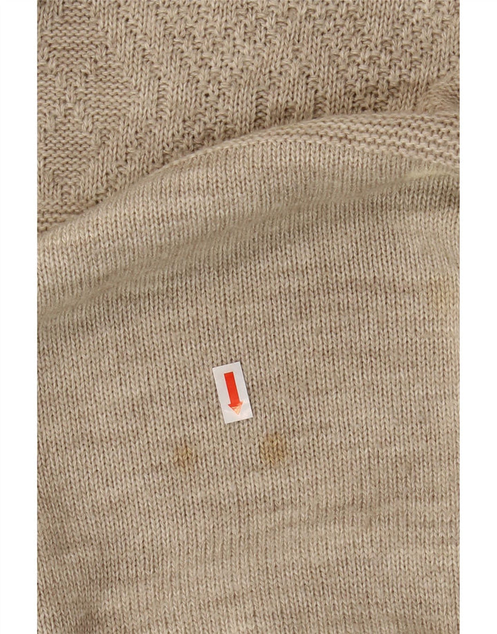 Мужской джемпер с круглым вырезом Marks & Spencer среднего бежевого цвета, акрил