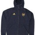 Мужской свитер с капюшоном на молнии Adidas Arsenal, средний темно-синий, полиэстер