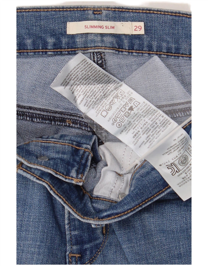 Женские облегающие джинсы Levi's W29 L31, синий хлопок