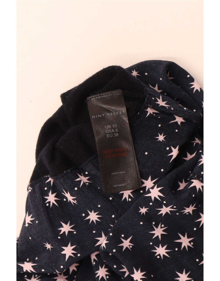 Женское базовое платье MINT VELVET с абстрактным узором, Великобритания, 10 шт., маленькое темно-синее