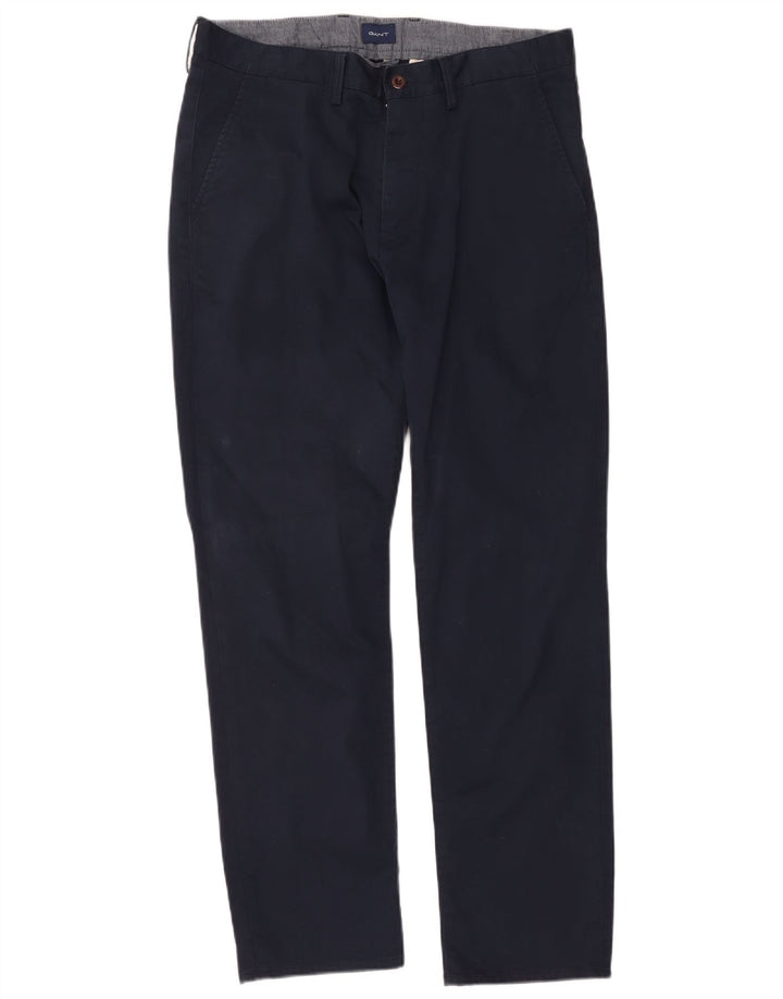 Мужские прямые брюки чинос Gant Regular W36 L31 темно-синие