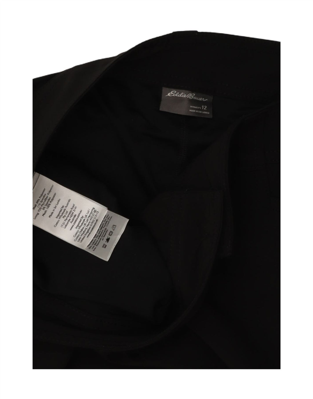 EDDIE BAUER Womens Low Waist Mini Skirt US 12 Large W36  Black Polyester