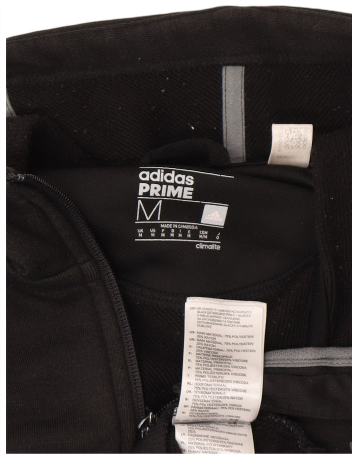 Мужской свитер с капюшоном и молнией Adidas Climalite, средний черный из полиэстера