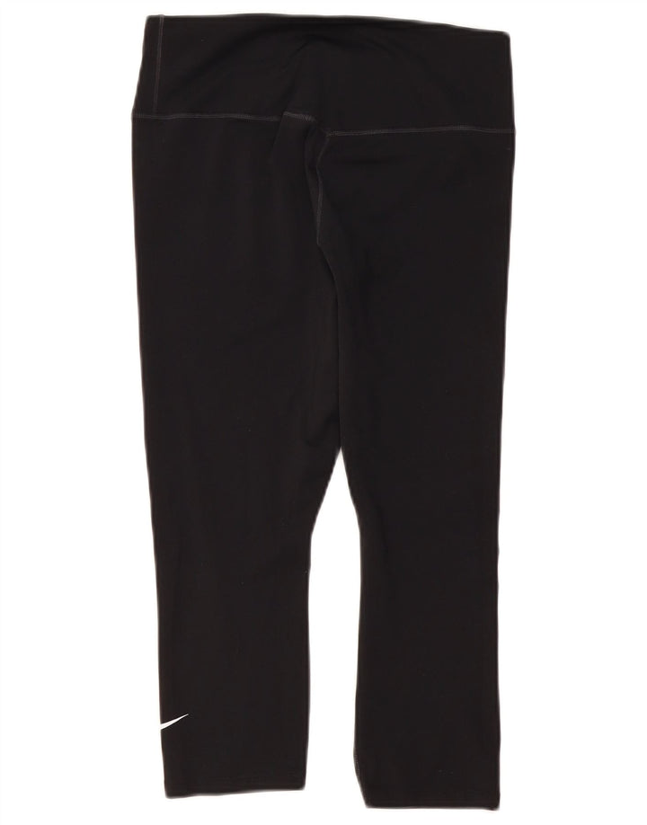 Женские леггинсы-капри Nike Dri Fit UK 12, средние, черные