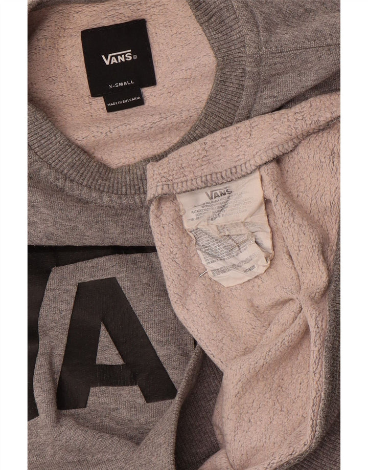 Мужской свитшот с рисунком Vans XS, серый хлопок