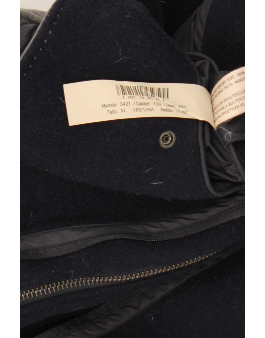 Мужской пиджак Massimo Dutti на 4 пуговицах UK 42 XL темно-синий шерстяной
