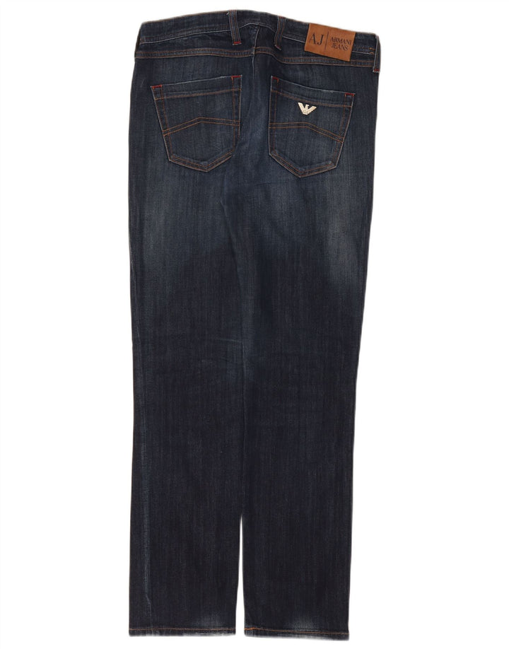 Женские прямые джинсы Armani W30 L29 темно-синие, хлопок